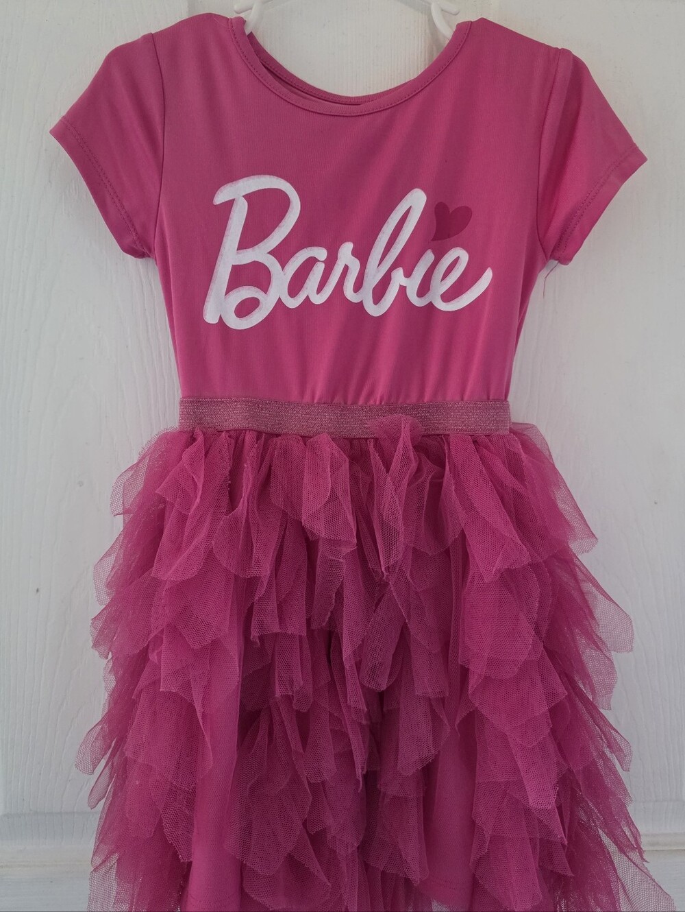 Barbie Hot Pink Layered Tulle Dress